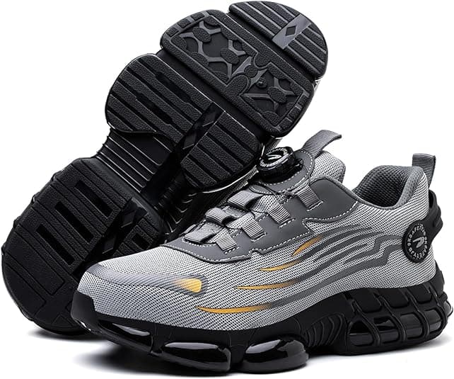 LIWEGHT Safety Shoes Steel Toe for Men Women, Non-Slip Work Shoes, Rotating Laces, Durable Steel Toe Sneakers, Lightweight Composite Toe shoes on Amazon.ae - Price Tracker