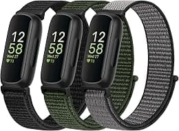 Nylon Bands Compatible for Fitbit Inspire 3/Inspire 2/Inspire/Inspire HR/Ace 3/Ace 2 Bands, Breathable Sport Replacement Straps Soft Adjustable Solo Loop Nylon Wristband for Women Men Kids - Amazon.ae Price Tracker