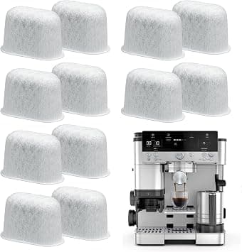 Kunoli Coffee Filters for Ninja Luxe Cafe, 12 Pack Activated Carbon Water Filter, Compatible with Ninja Luxe Café Premier Espresso Machine ES601UK & Pro Series ES701UK - Best Deal Finder