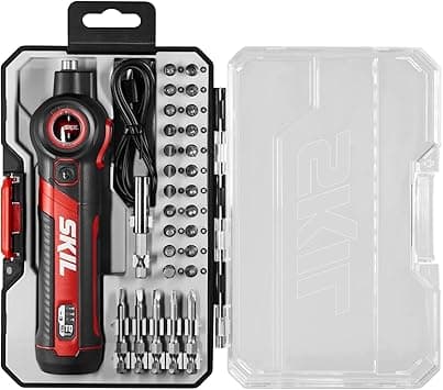SKIL Twist 2.0 Rechargeable 4V Screwdriver with Pivoting Head, Torque Setting, USB-C Charging Cable, 28 PC Bit Set & Carrying Case- SD5619-02 على Amazon.ae - متتبع الأسعار