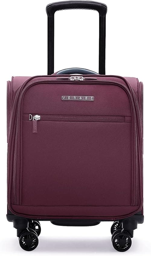 Verage Underseat Carry On Luggage with Wheels, Softside Small Suitcase Wheeled Rolling Travel Laptop Bag for Men Women on Amazon.ae - Price Tracker