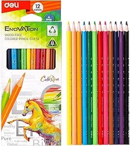 Deli Colored Pencil 12 Color Asst. EC113-12 on Amazon.ae - Price Tracker