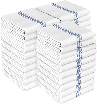 Zeppoli Classic White Kitchen Towels, 30-Pack 100% Natural Cotton Dish Towels, 14 x 25 inches Flour Sack Towels - Make Great Bar Towels on Amazon.ae - Price Tracker