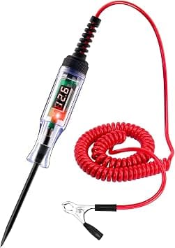WINAMOO Automotive Test Light 5-90V Digital LED Circuit Tester with Voltage Display, Auto Bidirectional Light Tester, Electrical Voltage Tester with Extended Spring Wire & Probe for Car/RV/Vehicles on Amazon.ae - Price Tracker