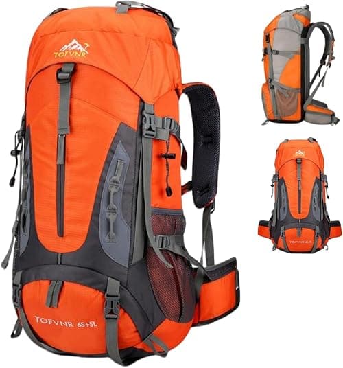 70L Camping Hiking Backpack, Waterproof Travel Backpack with Shoe Compartment, Travel Sports Bag Lightweight Large Traveling Hiking Bag For Men Women Climbing Touring Cycling Back Pack على Amazon.ae - متتبع الأسعار