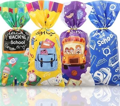 Welcome Back to School Cellophane Treat Bags, First Day of School Candy Snack Bags, Party Favor Gift Wrapping Bags, Bulk for Students, Kindergarten, Classroom Supplies, 50 PCS على Amazon.ae - متتبع الأسعار