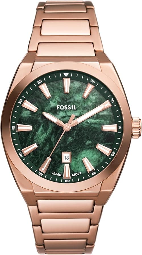 Fossil Men's Everett Quartz Stainless Steel Three-Hand Watch on Amazon.ae - Price Tracker