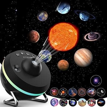 NALACAL Star Projector for Bedroom With 4K Replaceable 13 Galaxy Discs, Timer, Meteor & Lighting Effects - HD Image Galaxy Projector for Kids Adults Party Home Decor on Amazon.ae - Price Tracker
