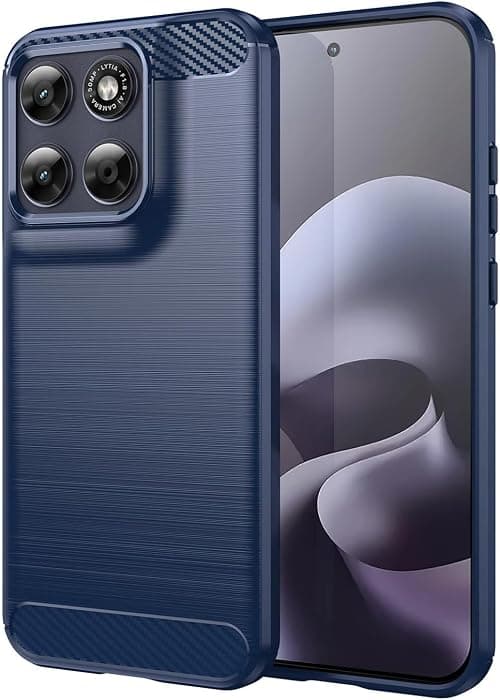 Gruattreay Case Compatible with Motorola Moto G67 5G/Moto G77 5G, Carbon Fiber Brushed Texture Soft TPU Silicone Bumper Anti-Scratch Shockproof Protective Back Cover (Blue) on Amazon.ae - Price Tracker