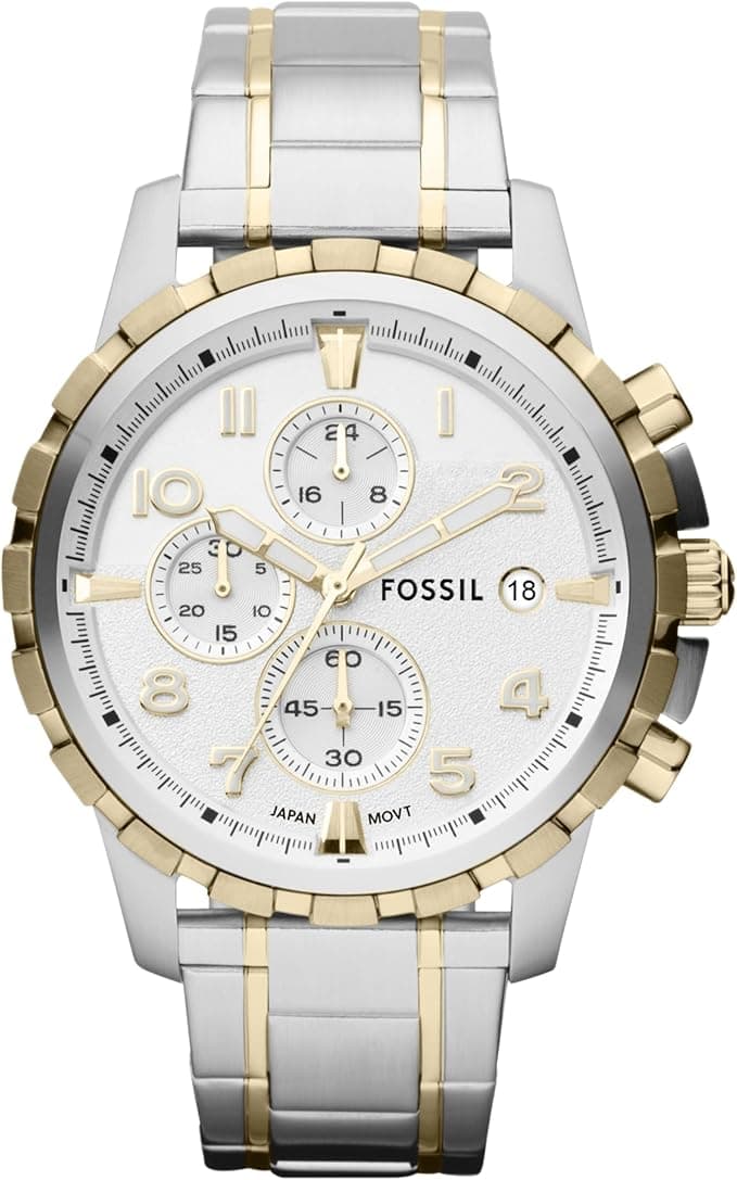 Fossil Men's Dean Stainless Steel Quartz Dress Chronograph Watch on Amazon.ae - Price Tracker