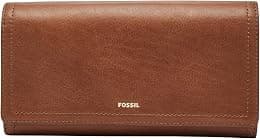 Fossil Women's Logan Leather RFID-Blocking Flap Clutch Wallet for Women - Best Deal Finder