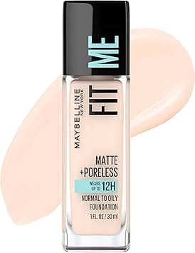 Maybelline New York Fit Me Matte + Poreless Liquid Foundation Makeup, Fair Porcelain, 1 fl; oz; Oil-Free Foundation on Amazon.ae - Price Tracker