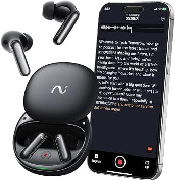 RecDot AI Earbuds - AI Meeting Assistant with Real-Time Transcription & Translation (16 Languages), FlashRecord, 48dB ANC, To-Do Lists & Summaries - Black على Amazon.ae - متتبع الأسعار