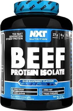 NXT Beef Protein Isolate Blue Raspberry 1.8kg - متتبع أسعار Amazon.sa