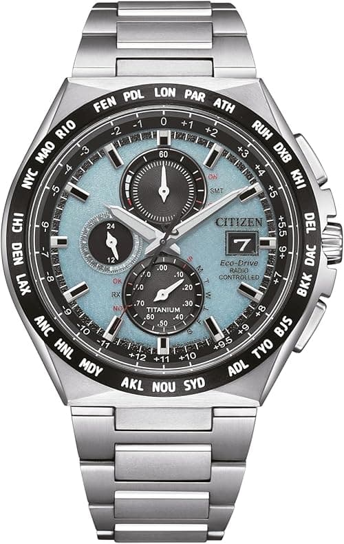 Citizen Men's Chronograph Eco-Drive Watch with Titanium Strap AT8238-84M on Amazon.ae - Price Tracker