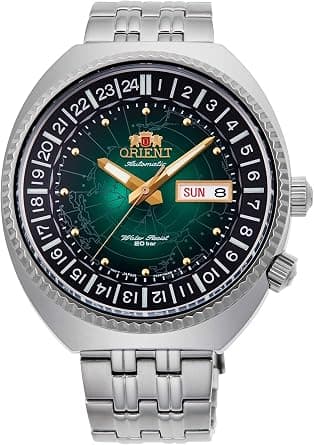 Orient Revival World Map Men's Automatic and Manual Winding Classic Mechanical Bracelet and Stainless Steel Case on Amazon.ae - Price Tracker