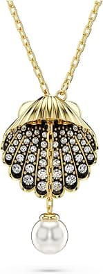 Swarovski Idyllia Y pendant, Crystal pearl, Shell, White, Gold-tone plated - Amazon.ae Price Tracker