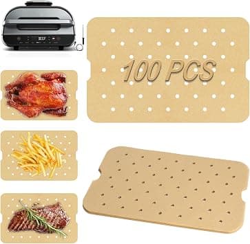 11.6" x 7.6" Disposable Air Fryer Liners for Ninja FG551 Foodi Smart XL 6-in-1,100 Pcs Perforated Parchment Paper for Air Fryer Accessories, Oil-Proof,Non-Stick Air Fryers Liner for Ninja Foodi on Amazon.ae - Price Tracker