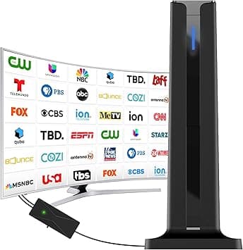 TV Antenna, 2024 TV Antenna for Smart TV Indoor with Strong Magnetic Base, 360° Reception Antenna and Long Range for Local Channels, Easy Installation Antenna for TV Without Cable - Amazon.ae Price Tracker