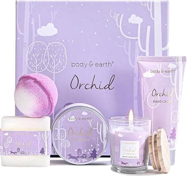 Gifts for Women BODY & EARTH Birthday Gifts for Women, Skincare Gift Set Orchid Scent 5PCS Skin Care Set, Gift Set for Her, Sister, Wife, Mum, Girlfriend Moisturizing Travel Kit - Best Deal Finder