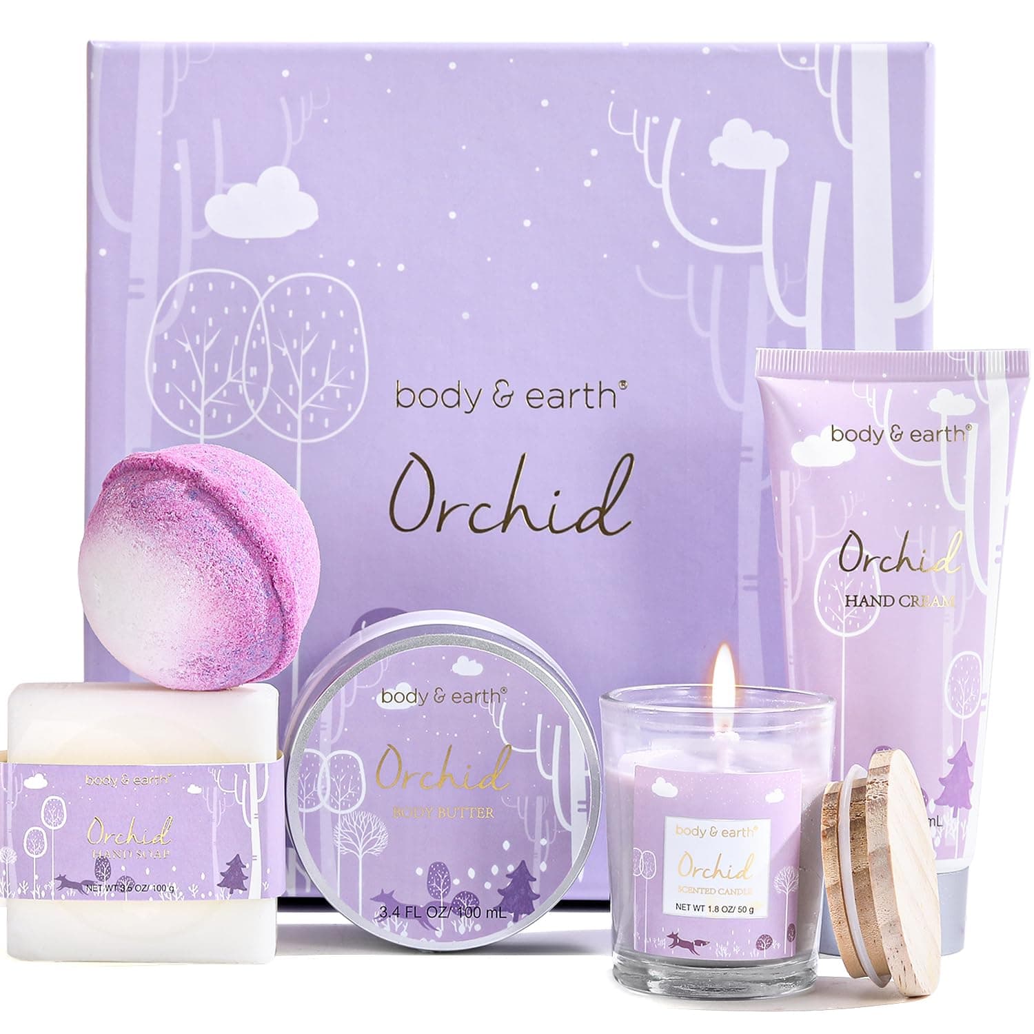 Gifts for Women BODY & EARTH Birthday Gifts for Women, Skincare Gift Set Orchid Scent 5PCS Skin Care Set, Gift Set for Her, Sister, Wife, Mum, Girlfriend Moisturizing Travel Kit on Amazon.ae - Price Tracker