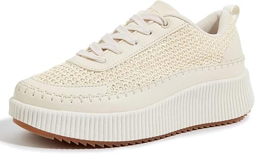 LUCKY STEP Women's Platform Sneakers Rhinestone Fashion Chunky Casual Sparkly Retro Braided Walking Shoes على Amazon.ae - متتبع الأسعار
