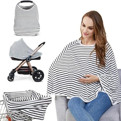 Baby Nursing Cover & Nursing Poncho, 360° Full Privacy Breastfeeding Protection, Shopping Cart Stroller Cover, Multi-Use Cover for Baby Car Seat Canopy, Baby Shower Gifts for Boy&Girl on Amazon.ae - Price Tracker