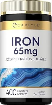 Carlyle Iron Ferrous Sulfate 325mg, 65 mg | 400 Tablets on Amazon.ae - Price Tracker