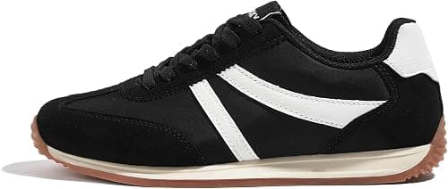 LUCKY STEP Women's Retro Fashion Sneakers Non Slip Comfortable Casual Running Shoes Breathable Classic Walking Trainers on Amazon.ae - Price Tracker