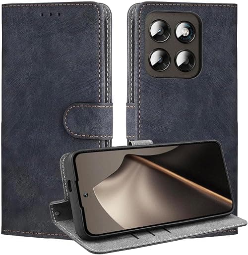 Leather Case For Motorola Moto G77 5G/Moto G67 5G, Wallet Function with RFID Protection, Magnetic Closing Shell, Built-in TPU Protective Cover.Black on Amazon.ae - Price Tracker