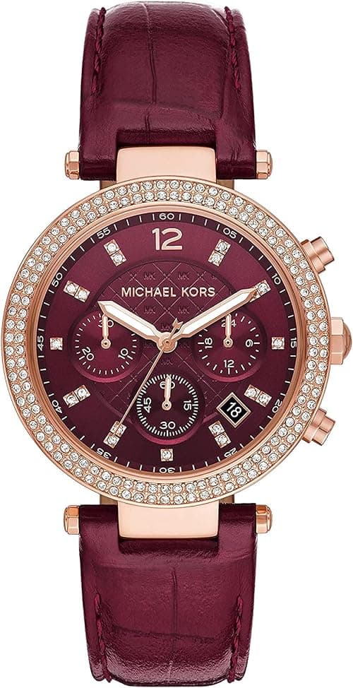 Michael Kors Parker Women's Watch, Stainless Steel and Pavé Crystal Watch for Women with Steel, Leather, or Silicone Band on Amazon.ae - Price Tracker