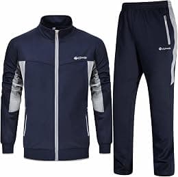 Rdruko Men's Tracksuit Athletic Full Zip Casual Sports Jogging Gym Sweatsuit - Best Deal Finder