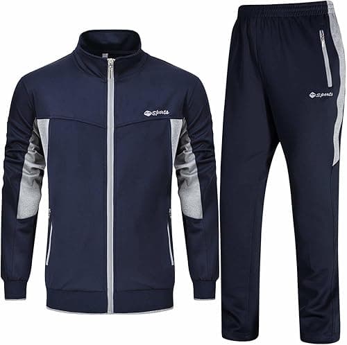 Rdruko Men's Tracksuit Athletic Full Zip Casual Sports Jogging Gym Sweatsuit on Amazon.ae - Price Tracker