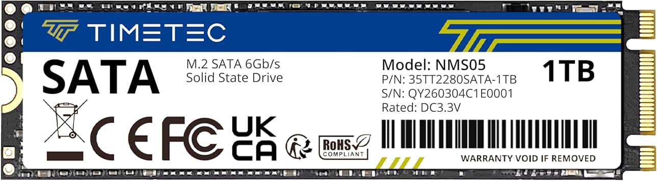 Timetec 1TB SSD 3D NAND TLC SATA III 6Gb/s M.2 2280 NGFF 512TBW Read Speed Up to 550MB/s SLC Cache Performance Boost Internal Solid State Drive for PC Computer Laptop and Desktop (1TB) على Amazon.ae - متتبع الأسعار