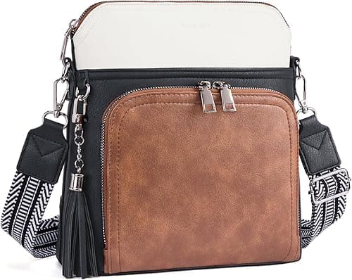 Roulens Crossbody Purse for Women Vegan Leather Medium Crossbody Wallet Bag for Travel Women Shoulder Handbags with Tassel on Amazon.ae - Price Tracker