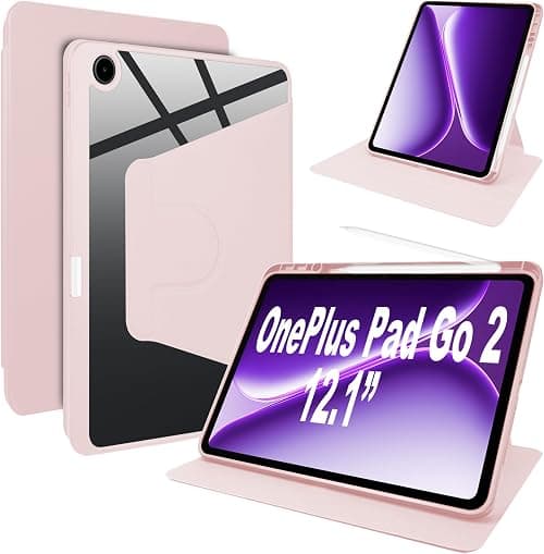 Lemxiee PU Leather Cover for OnePlus Pad Go 2 12.1" Case with Swivel stand & Pen slot position,PU leather + Transparent Acrylic على Amazon.ae - متتبع الأسعار