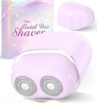 Facial Hair Removal for Women Face: Painless Face Shaver with 2 Dual Blades - Rechargeable Portable Hair Remover Device for Peach Fuzz Upper Lip Chin - Ideal for Travel/Makeup Prep on Amazon.ae - Price Tracker