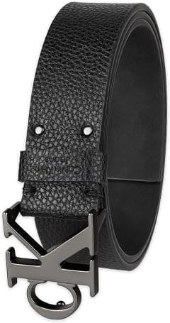 Calvin Klein Men's Casual CK Monogram Cut Out Buckle Belt - Amazon.ae Price Tracker