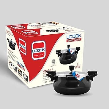 UCOOK Smart 3 in 1 Induction Base Multipurpose Pressure Cooker, 5 Litre, Black on Amazon.ae - Price Tracker