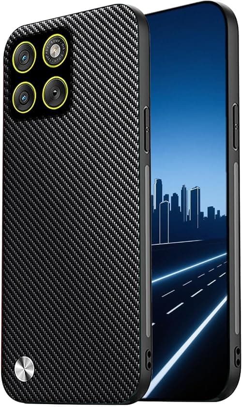 YUEQIAN Motorola Moto G77 5G Case, Ultra PU Leather Back Cover Case Dual Layer Shockproof & Simple Business Style Case (Carbon Fiber) على Amazon.ae - متتبع الأسعار