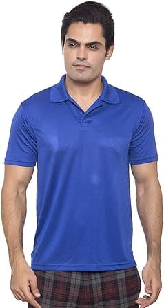 Sports Polo shirt for men I DryFit Moisture Wicking Fabric with UV Protection I Ideal for Gym Yoga Hiking Running etc.- By Santhome on Amazon.ae - Price Tracker