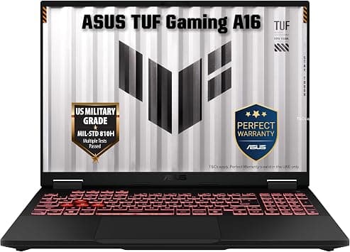 ASUS TUF Gaming A16 Gaming Laptop (UAE Version) | 16"FHD+ 165Hz Display, AMD Ryzen 9 8940HX, NVIDIA RTX5060 8GB GDDR7, 16GB RAM, 512GB SSD, Win11 - Jaeger Gray [FA608PM-RV022W] على Amazon.ae - متتبع الأسعار