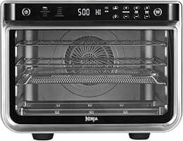 Ninja Foodi 10-in-1 Multifunction Oven, Fast Mini Oven, Countertop Oven, 10 Cooking Functions, Air Fry, Pizza, Grill, Roast, Bake, Toast and Bagel, Silver/Black, DT200ME, 2 Years Warranty - Best Deal Finder