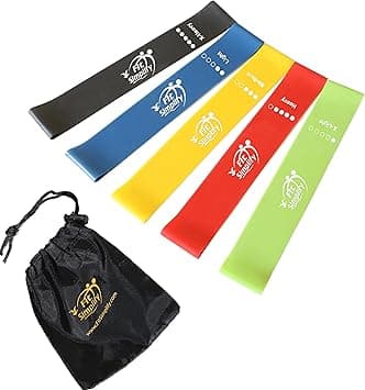 Fit Simplify Resistance Loop Exercise Bands with Instruction Guide and Carry Bag, Set of 5 - Amazon.ae Price Tracker