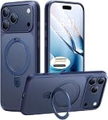 TORRAS Ostand Magnetic for iPhone 17 Pro Max Case Stand, Compatible with MagSafe, Shockproof Military Grade, Flexible Stable Kickstand & Ring Holder, Translucent Slim 17 Pro Max Case 6.9", Deep Blue - Best Deal Finder