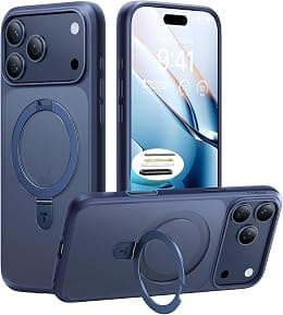 TORRAS Ostand Magnetic for iPhone 17 Pro Max Case Stand, Compatible with MagSafe, Shockproof Military Grade, Flexible Stable Kickstand & Ring Holder, Translucent Slim 17 Pro Max Case 6.9", Deep Blue - Best Deal Finder