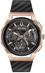 Bulova Mens Quartz Watch, Analog Display and Rubber Strap 98A185 - Best Deal Finder