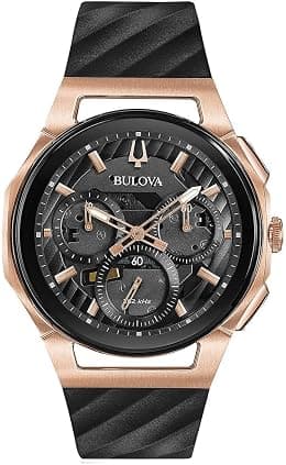 Bulova Mens Quartz Watch, Analog Display and Rubber Strap 98A185 - Best Deal Finder