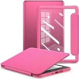 Case for Kindle Paperwhite 12th Gen 2024 7" & Kindle Colorsoft Signature Edition – Slim Durable PU Leather Cover with Clear Back, Auto Sleep Wake Function, Lightweight Protective Sleeve in Raspberry - Best Deal Finder