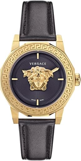 Versace Women Analogue Swiss Quartz Watch with Leather Strap VE7B00223 - Best Deal Finder